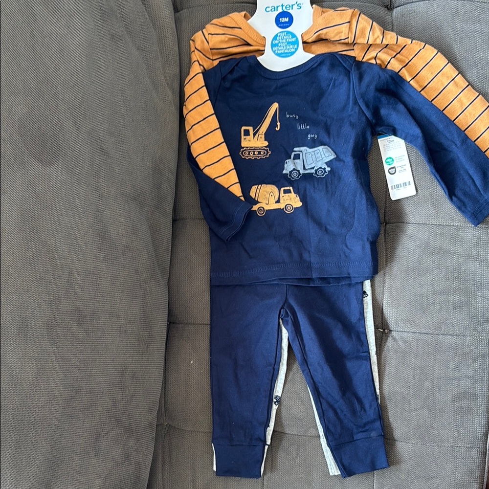 BNWT Carter's Construction Baby 4pc Set size 12m